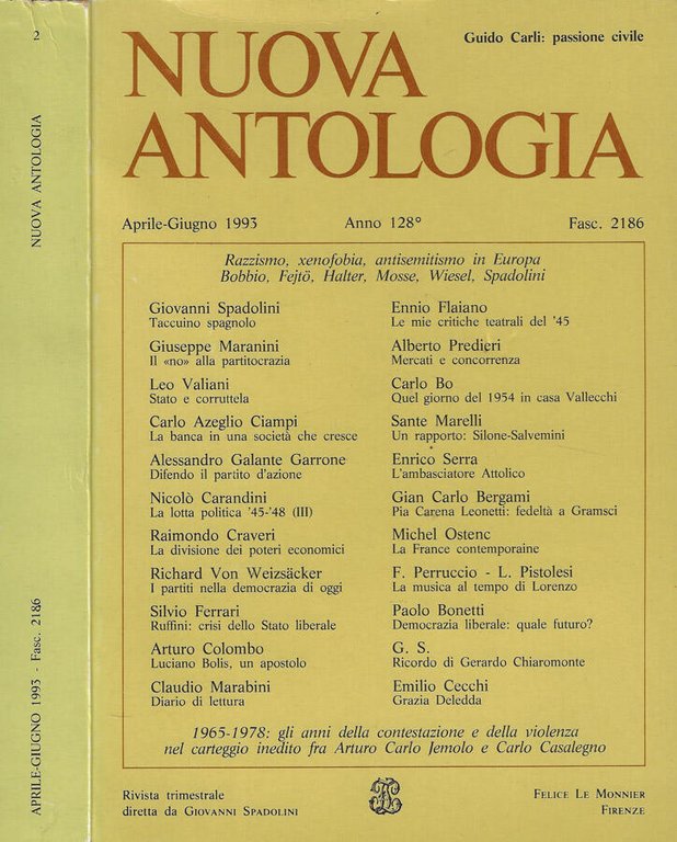 Nuova antologia anno 1993 Fasc. 2186