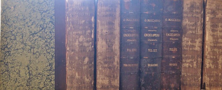 Nuova enciclopedia italiana ovvero dizionario generale di scienze, lettere, industrie, ecc. Vol XV, XVI, XVII, XIX, XX, XXI, XXII