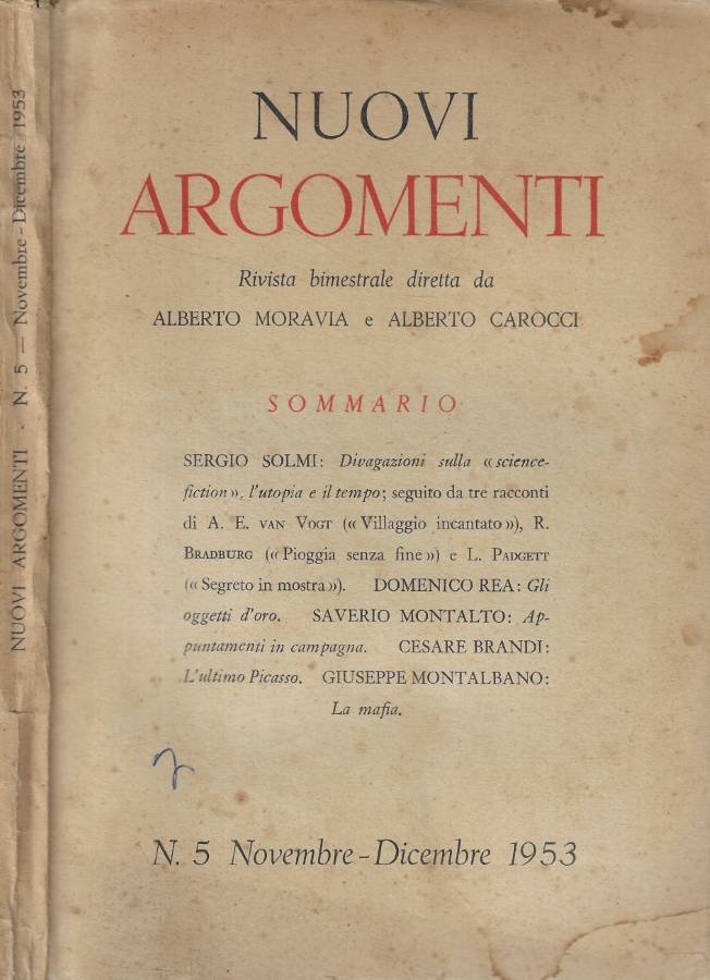 Nuovi argomenti n. 5 Anno 1953 | Immagine principale