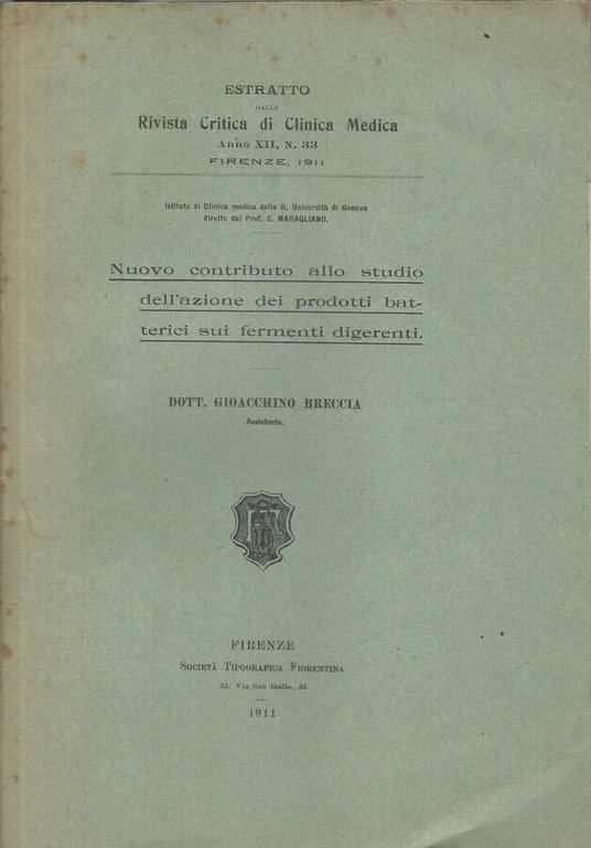 Nuovo contributo allo studio dell'azione dei prodotti batterici sui fermenti … | Immagine Gallery 2