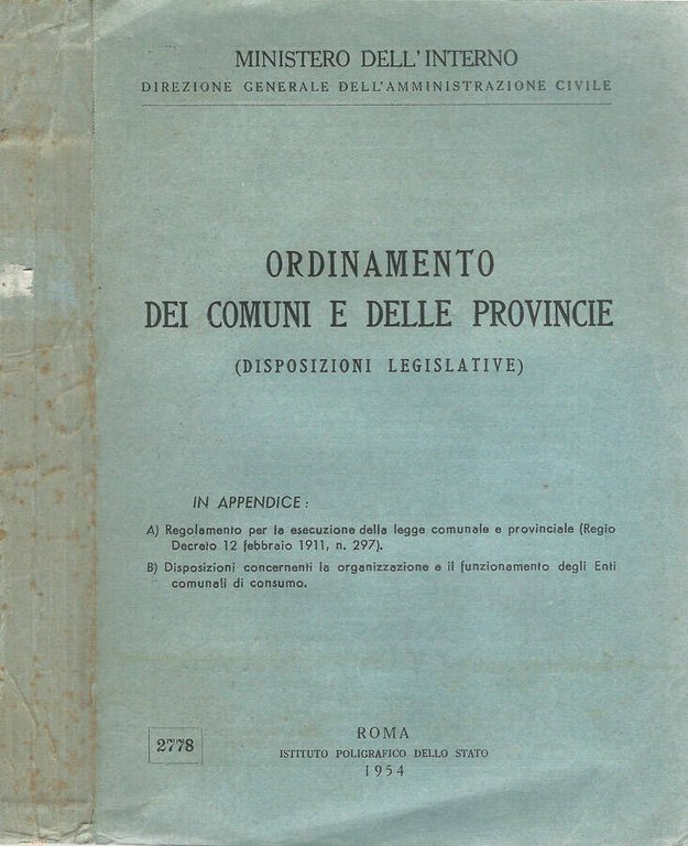 Ordinamento dei Comuni e delle Provincie (disposizioni legislative) | Immagine Gallery 2