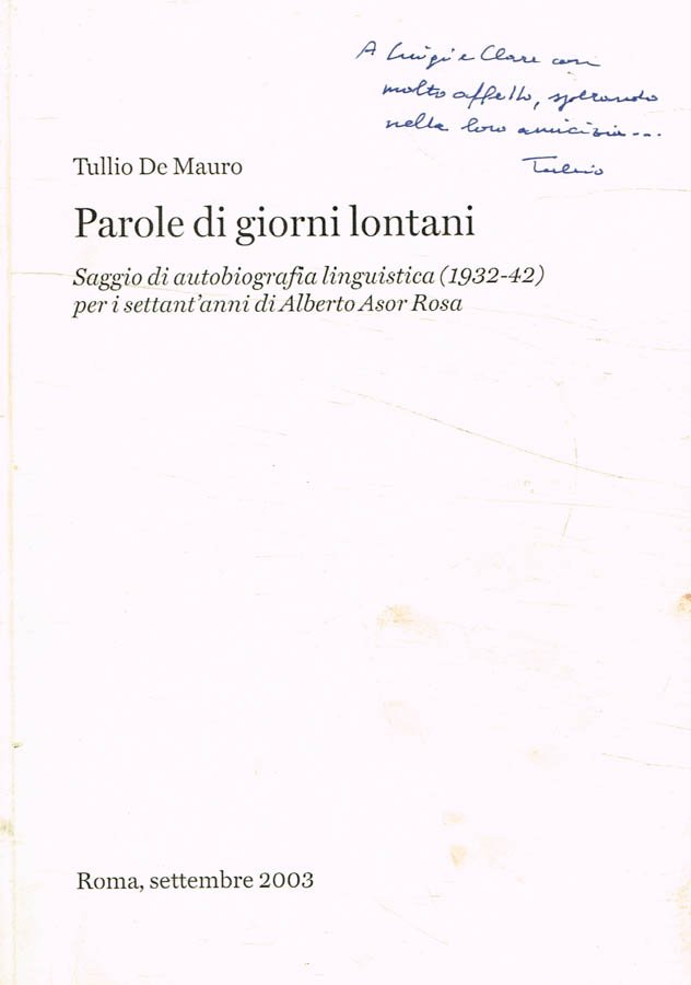 Parole di giorni lontani