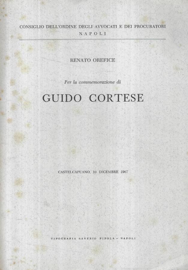 Per la commemorazione di Guido Cortese | Immagine principale