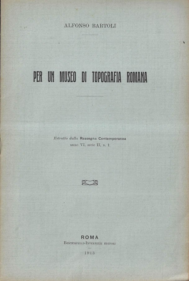 Per un museo di topografia romana