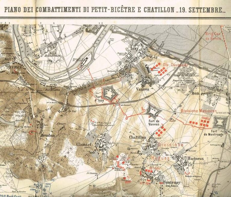 PIANO DEI COMBATTIMENTI DI PETIT BICETRE E CHATILLON 19 SETTEMBRE … | Immagine Gallery 2