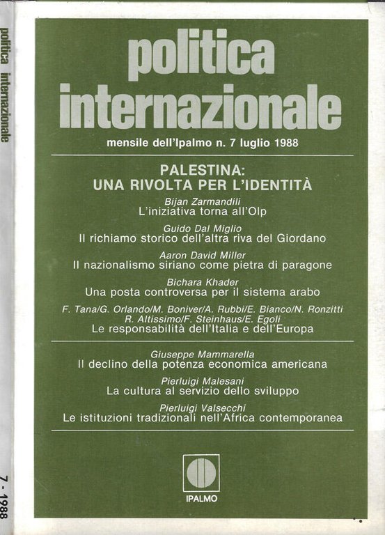 Politica internazionale n. 7 anno 1988
