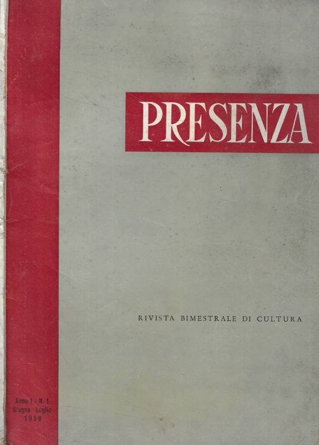 Presenza n. 1 Anno 1958
