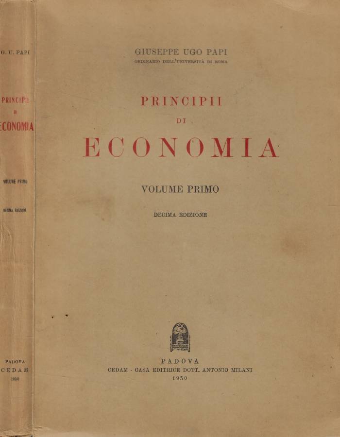 Principii di economia Vol. I