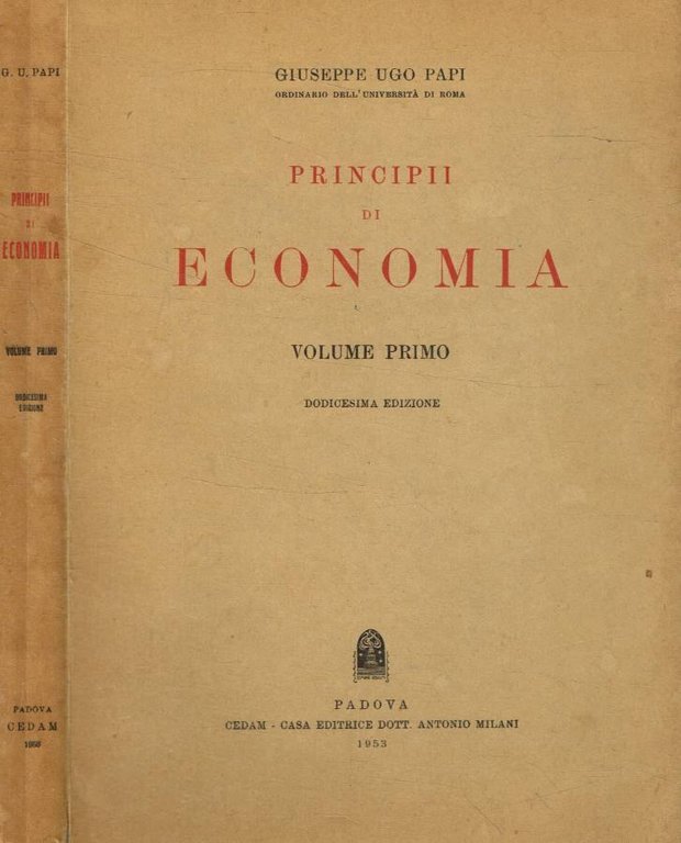 Principii di economia vol.I