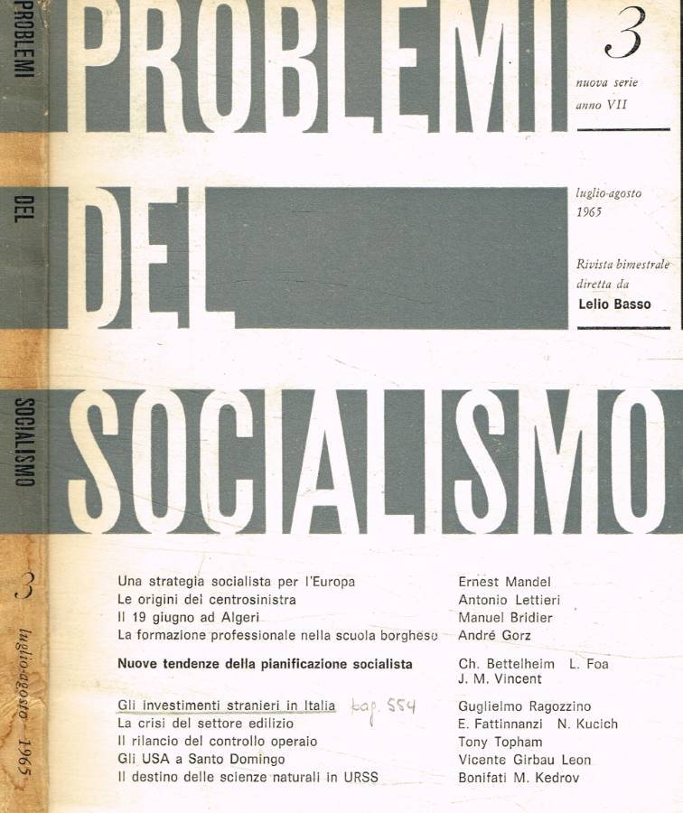 Problemi del socialismo. Rivista bimestrale nuova serie, n.3, anno 1965 | Immagine principale