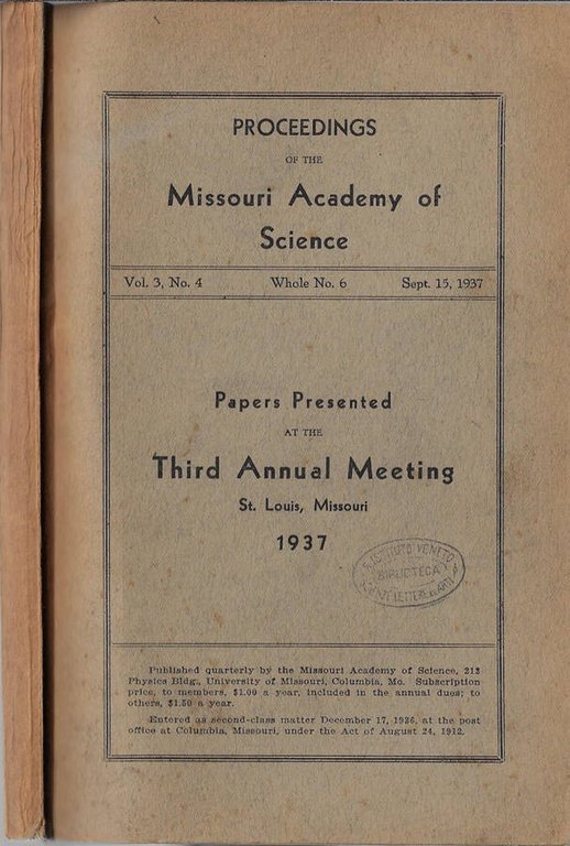 Proceedings of the Missouri Academy of Science Volume 3 N. … | Immagine Gallery 2