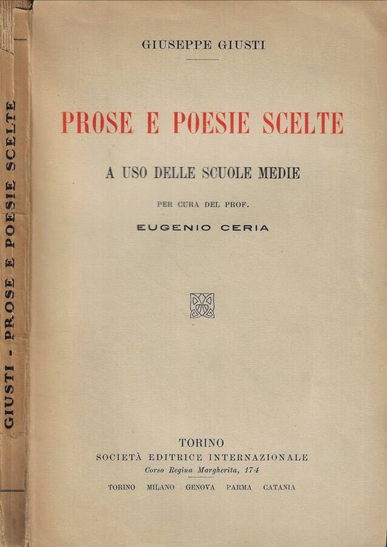 Prose e poesie scelte a uso delle scuole medie