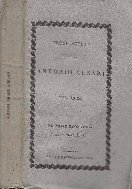 Prose scelte. Volume unico