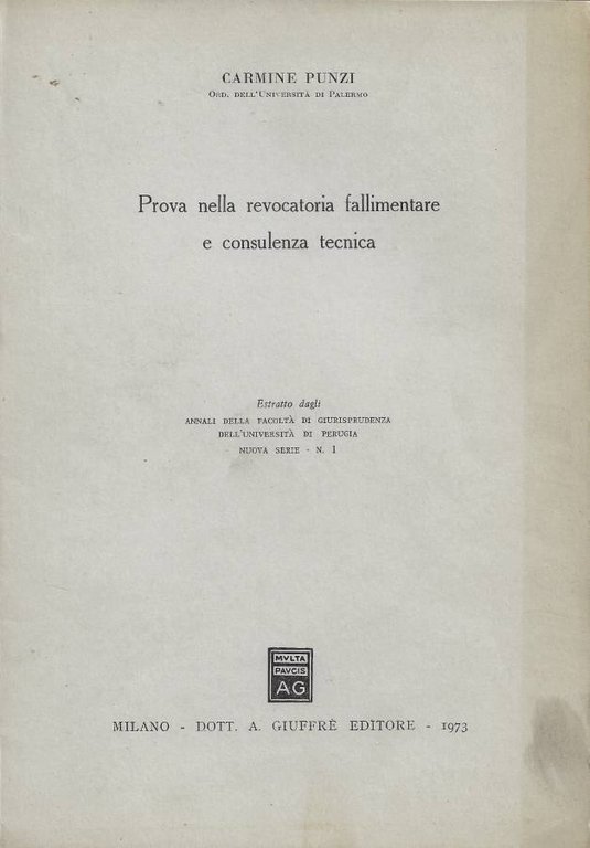 Prova della revocatoria fallimentare e consulenza tecnica (Estratto dagli Annali … | Immagine Gallery 2