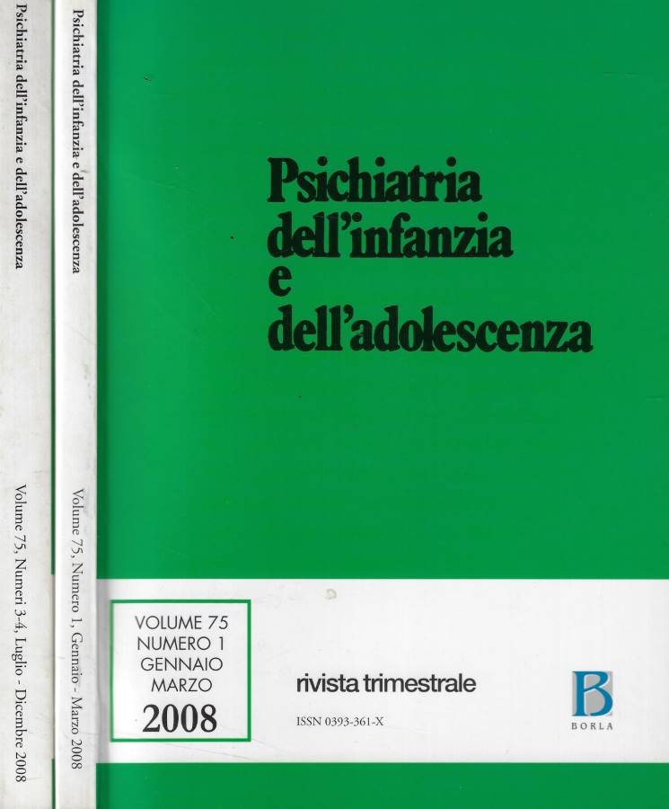 Psichiatria dell'infanzia e dell'adolescenza n. 1/3-4 Anno 2008 | Immagine principale