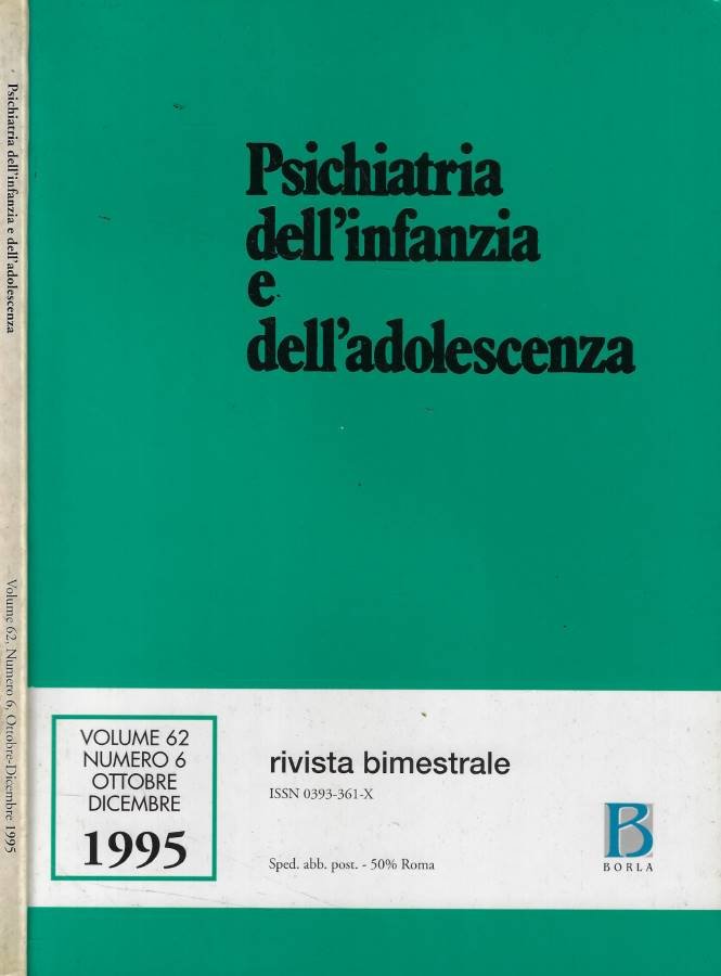 Psichiatria dell'infanzia e dell'adolescenza n. 6 Anno 1995 | Immagine principale