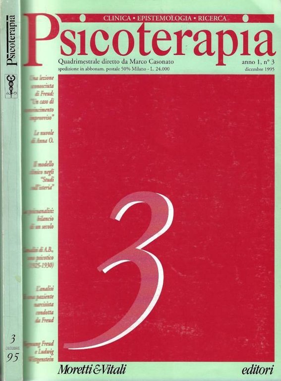 Psicoterapia quadrimestrale. Anno 1, n. 3 - Dicembre 1995