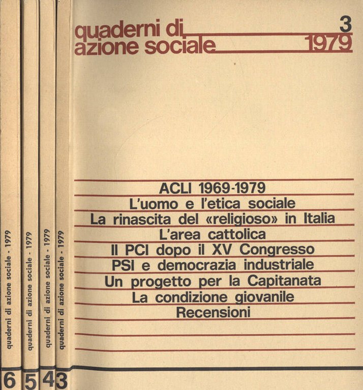 Quaderni di Azione Sociale Anno 1979 n. 3, 4, 5, … | Immagine Gallery 2