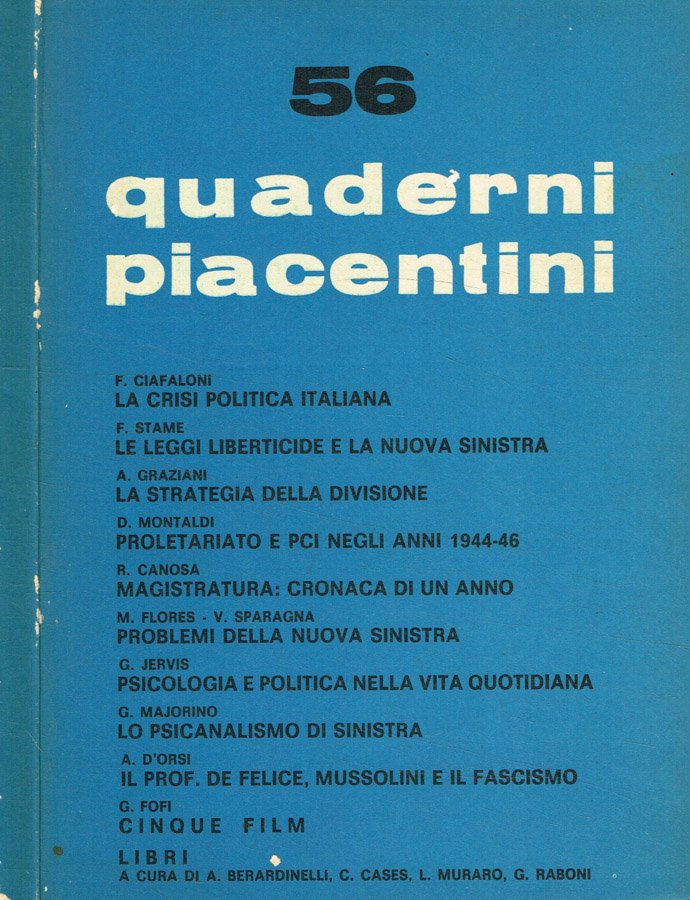 Quaderni piacentini n. 56, luglio 1975 | Immagine principale