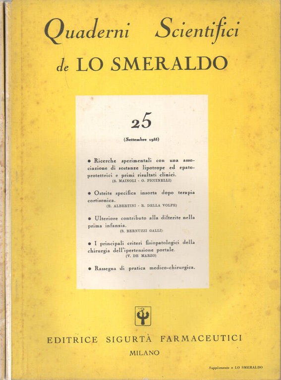Quaderni Scientifici de Lo Smeraldo - 1955