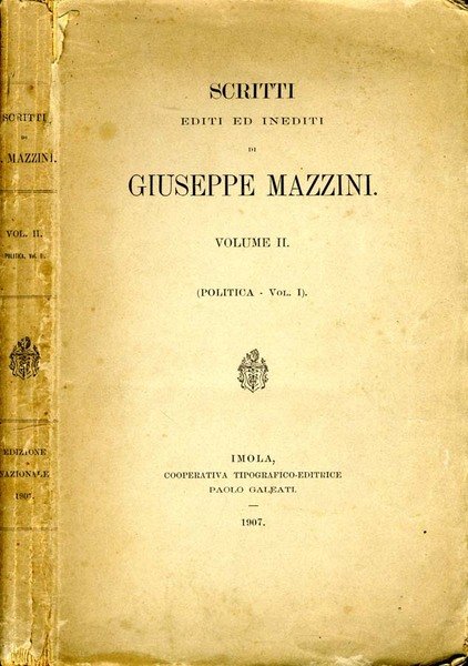 Scritti Editi Ed Inediti Di Giuseppe Mazzini
