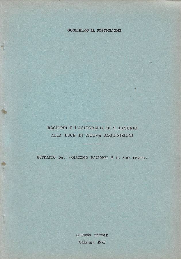 Racioppi e l'agiografia di S. Laverio alla luce di nuove …