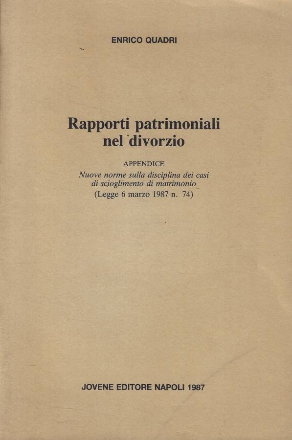 Rapporti patrimoniali nel divorzio