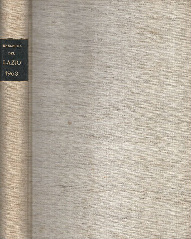 Rassegna del Lazio Anno Decimo 1963