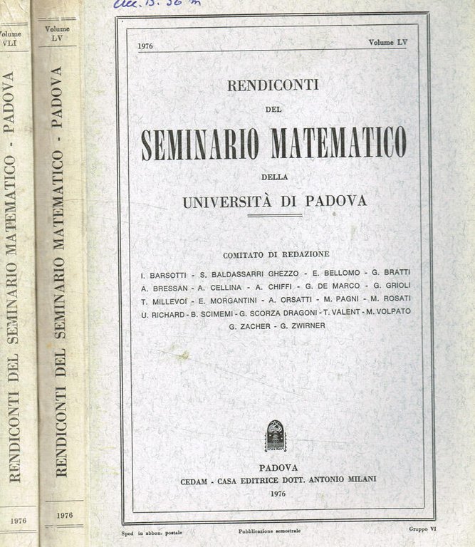 Rendiconti del seminario matematico della universita di Padova 1976