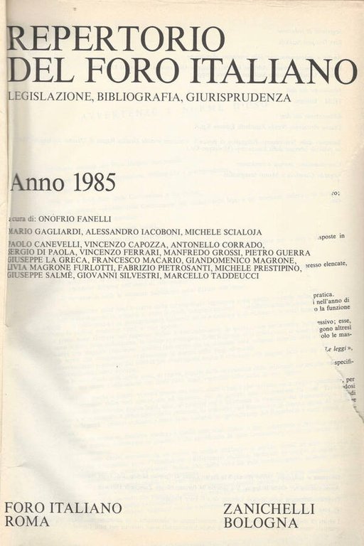 Repertorio del Foro Italiano