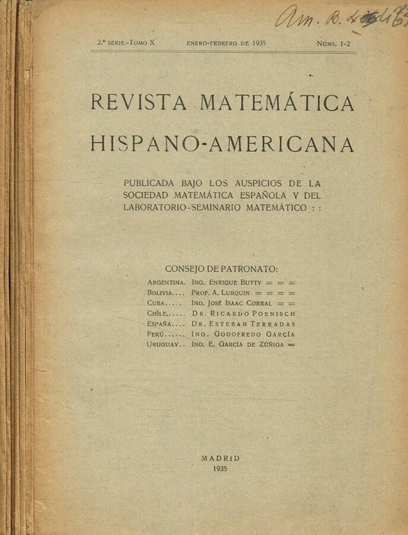 Revista matematica hispano-americana. II serie, tomo X, fasc.1/2, 3/4, 5, … | Immagine Gallery 2