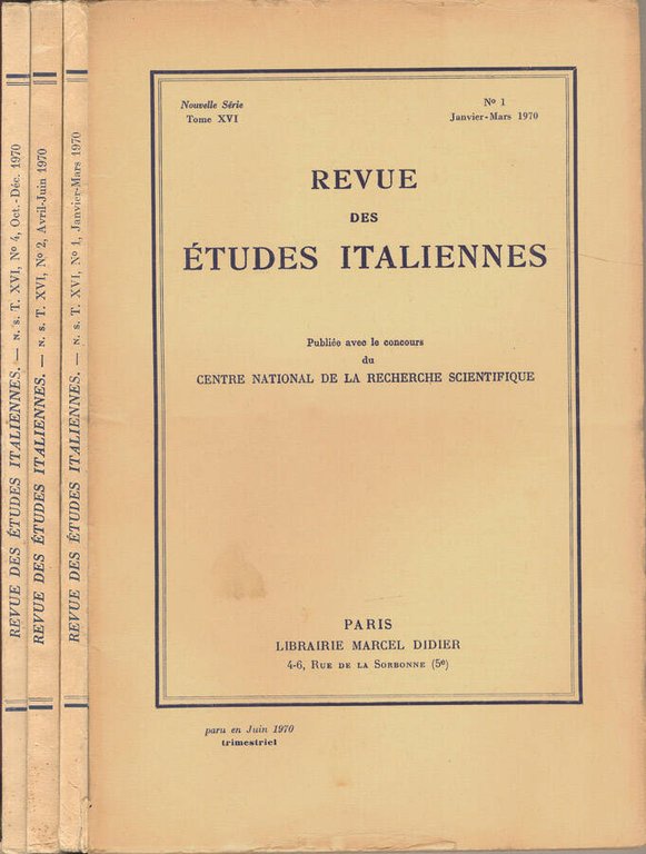 Revue des Etudes Italiennes | Immagine Gallery 2