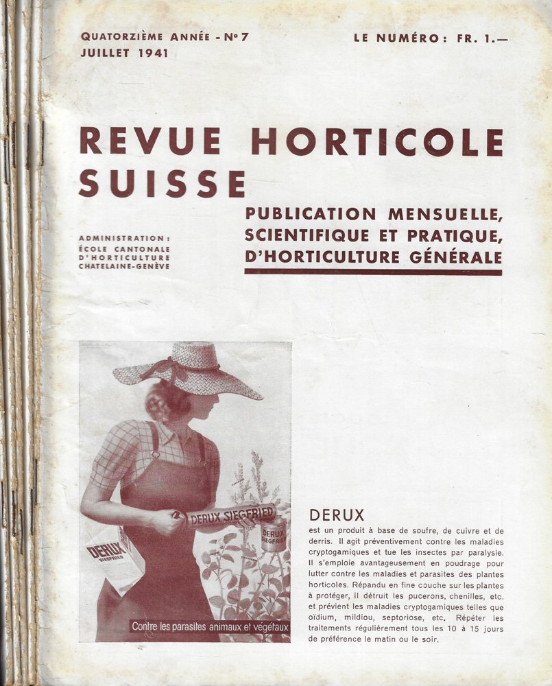 Revue horticole suisse n. 7-8-10-11-12 Anno 1941