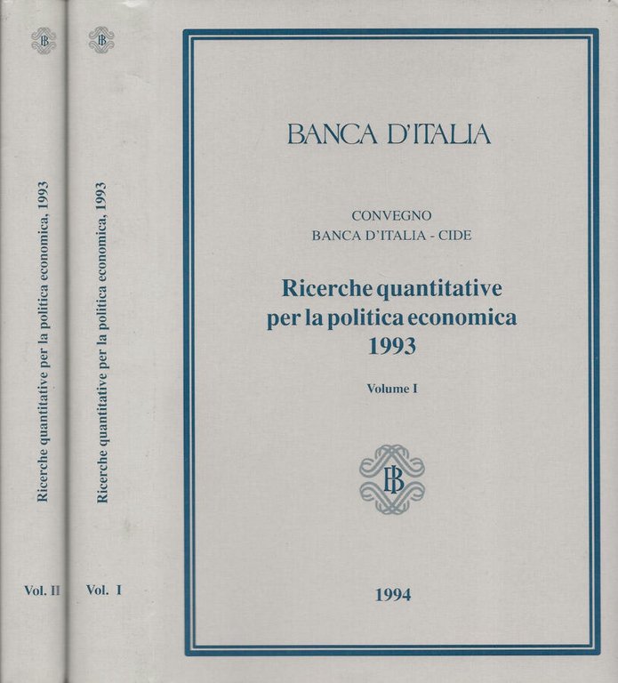 Ricerche quantitative per la politica economica 1993. Convegno Banca d'Italia … | Immagine Gallery 2