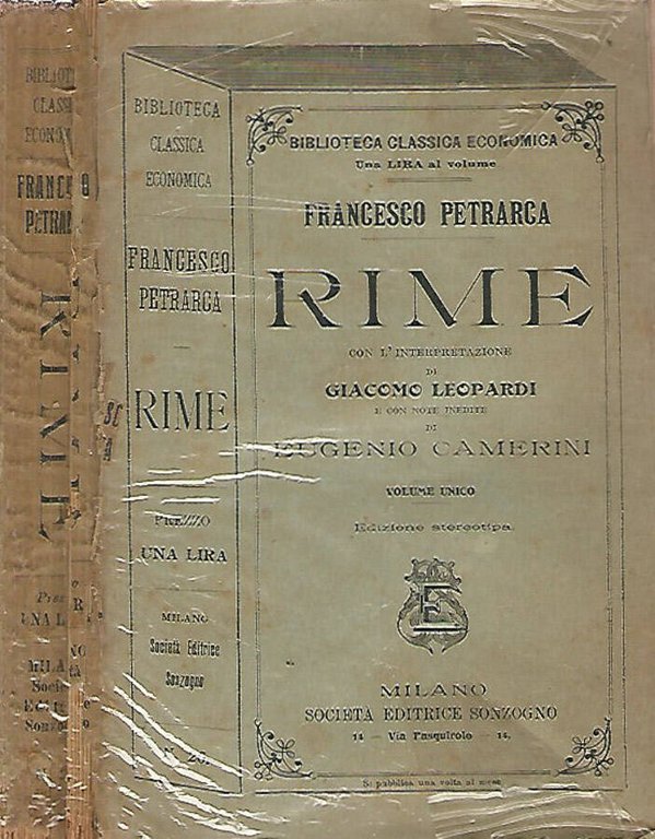 Rime con l'interpretazione di Giacomo Leopardi e con note inedite …