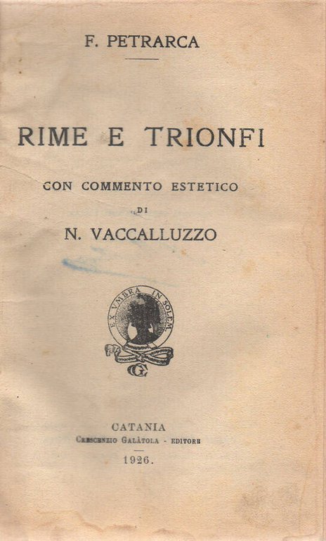 Rime e trionfi
