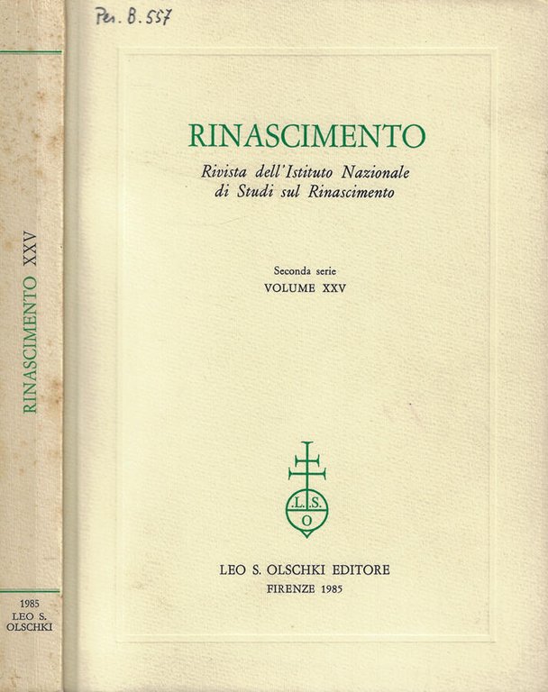 Rinascimento Vol. XXV Anno 1985