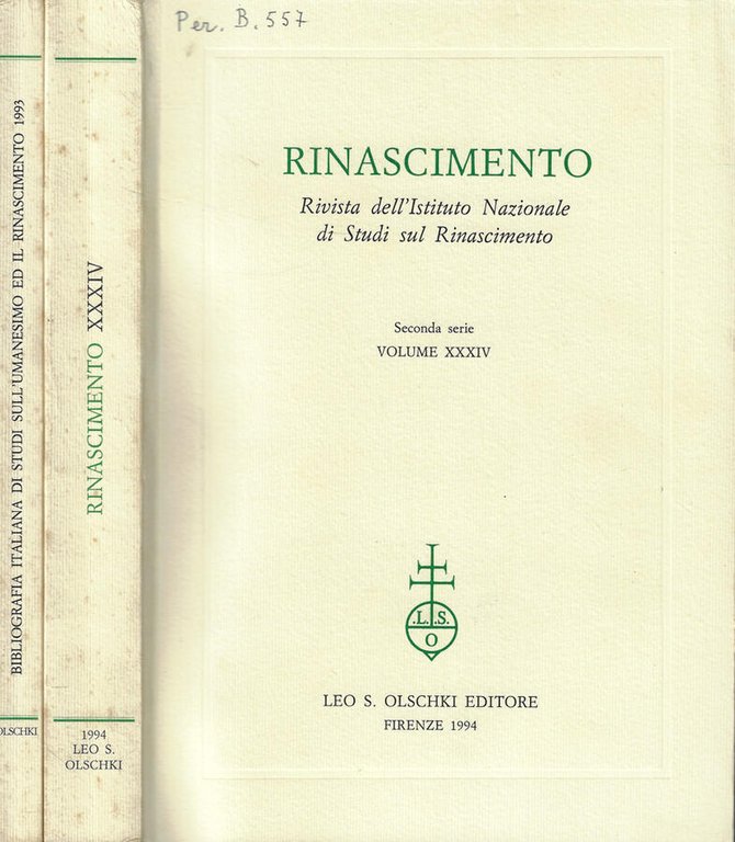 Rinascimento Vol. XXXIV Anno 1994 + supplemento
