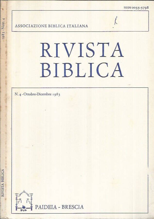 Rivista Biblica Anno 1983 N° 4 | Immagine principale
