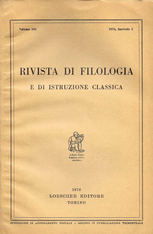 Rivista di Filologia e di Istruzione Classica (Vol. 104) | Immagine Gallery 2