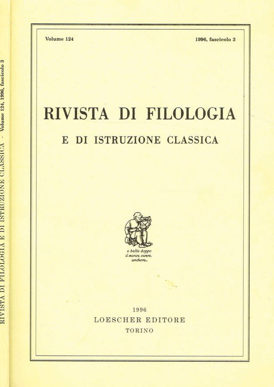 RIVISTA DI FILOLOGIA E I ISTRUZIONE CLASSICA vol. 124 fasc.3 | Immagine Gallery 2