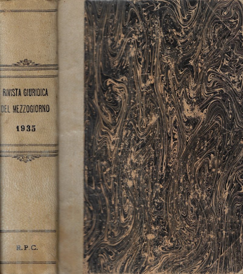 Rivista giuridica del Mezzogiorno (dottrina-arte-vita del diritto) Anno 1935