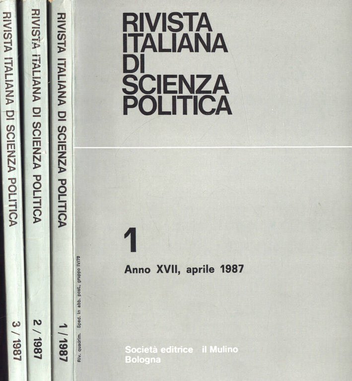 Rivista italiana di scienza politica Anno 1987 n. 1 - …