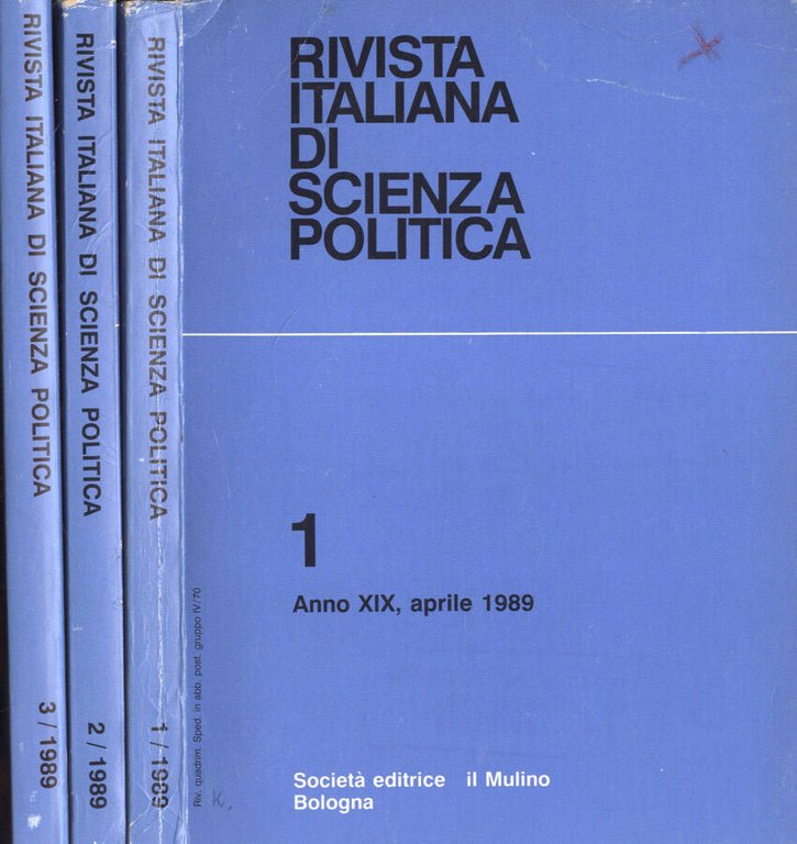 Rivista italiana di scienza politica Anno 1989 n. 1 - …