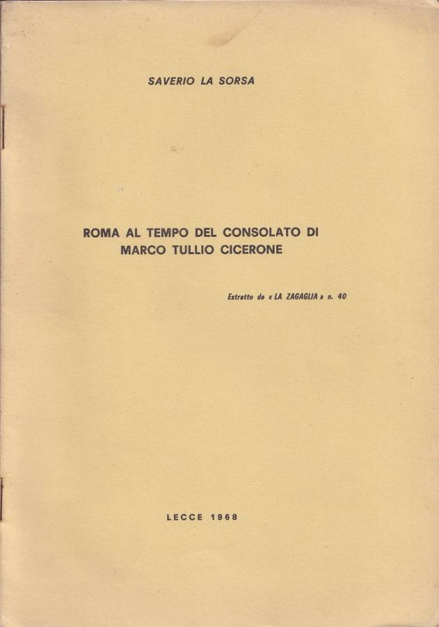 Roma al tempo del consolato di Marco Tullio Cicerone | Immagine principale