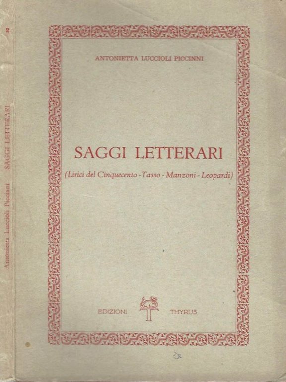 Saggi letterari