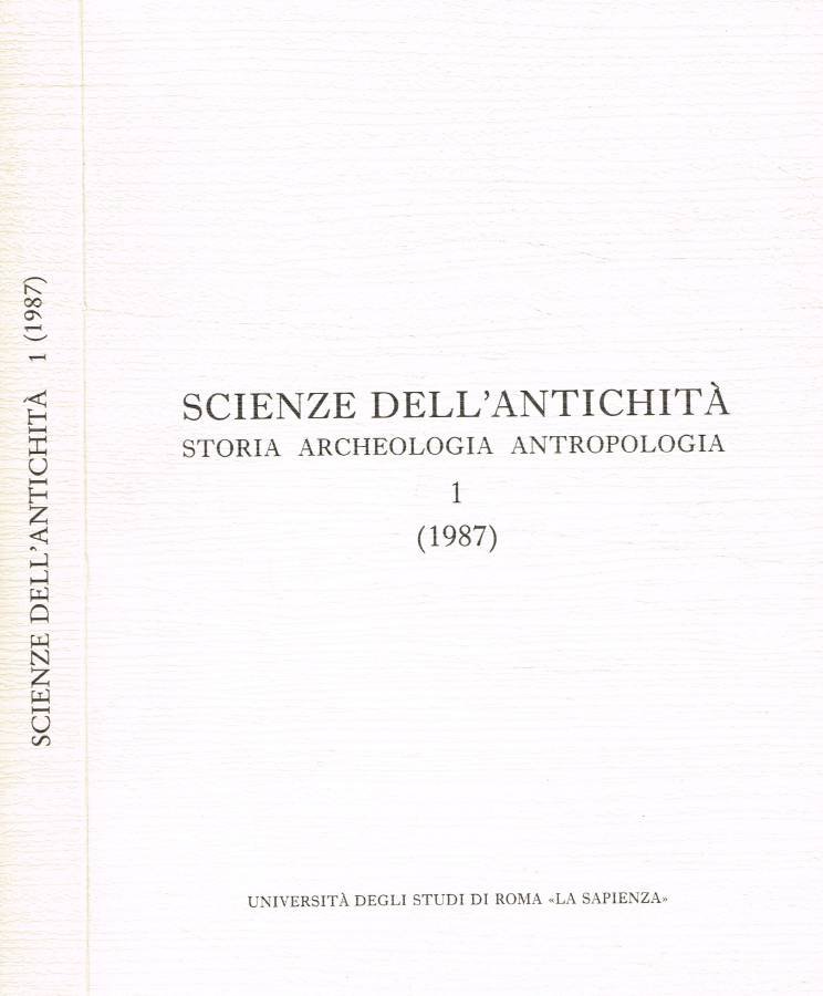 Scienze dell'antichità. Storia archeologia antropologia (1987)