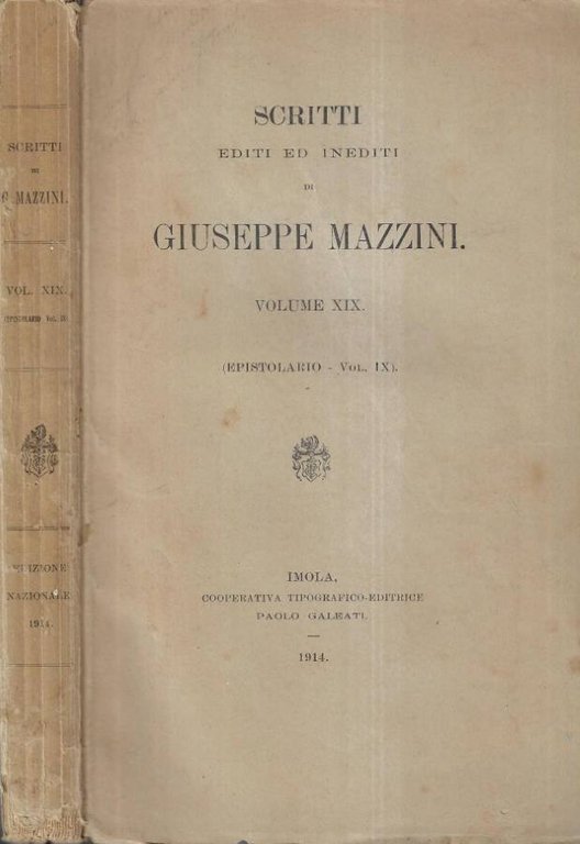 Scritti editi ed inediti di Giuseppe Mazzini Vol. XIX