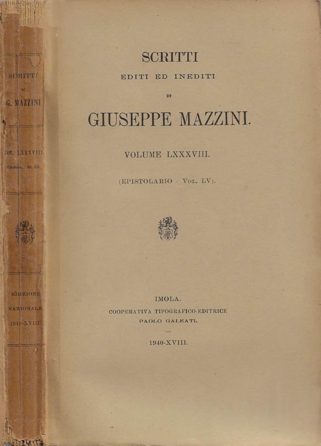 Scritti editi ed inediti. Vol. LXXXVIII: (Epistolario - Vol. LV)
