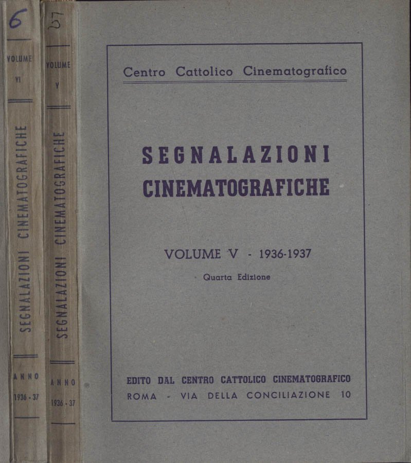 Segnalazioni cinematografiche Volume V - VI 1936 -1937